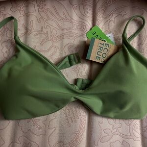 Volcom Simply Solid Crop Top bikini top size L. NWT